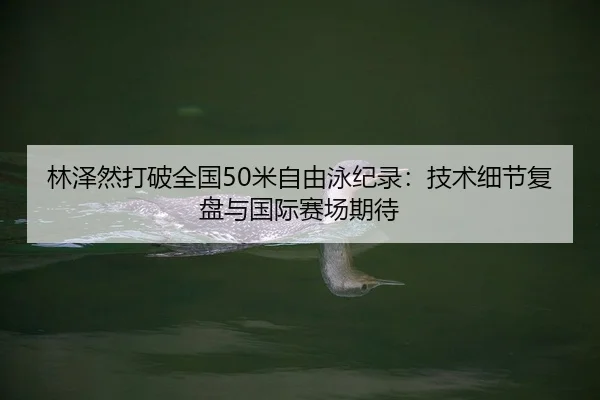 林泽然打破全国50米自由泳纪录：技术细节复盘与国际赛场期待